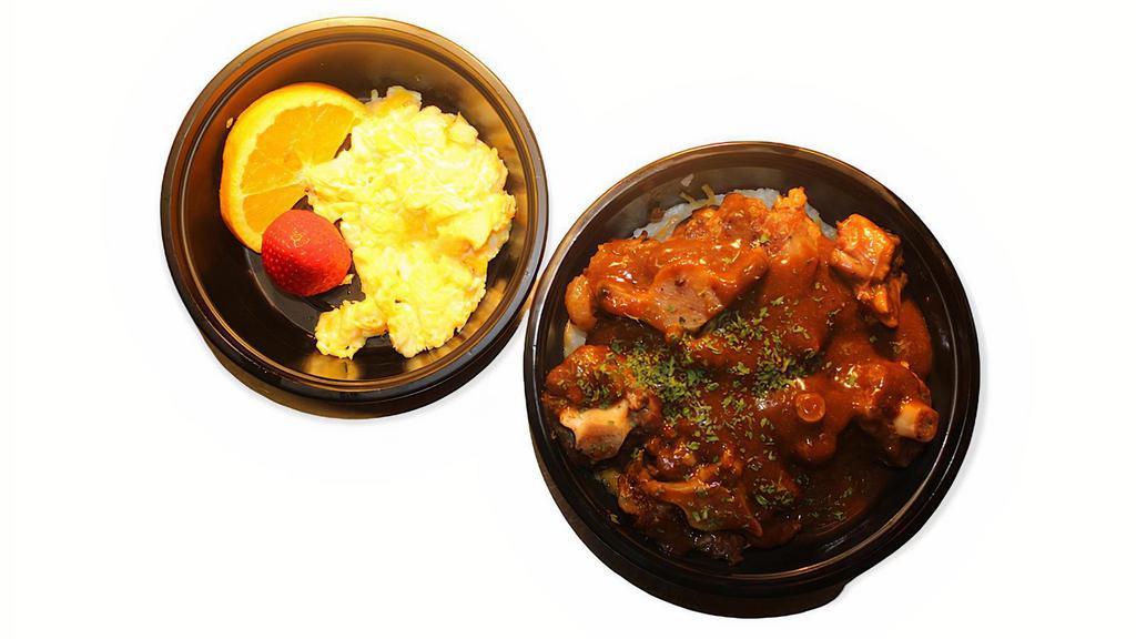 Oxtails & Grits · Oxtails with gravy served with creamy grits with 2 eggs cooked your way and toast