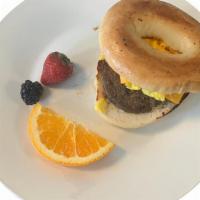 Bagel Sandwich · Bacon or Sausage with egg and American cheese on a bagel