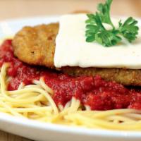 Spaghetti With Chicken Parmigiana · 