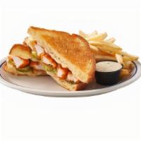 Buffalo Chicken Melt · This melt brings the heat. Crispy chicken breast strips tossed in Franks RedHot® Buffalo sau...