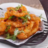 Bamboo Flounder Fish · Deep-fried flounder with spicy and cumin flavor.