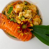 Shrimp Yakisoba · Stir fried shrimp and Japanese noodles with vegetables.