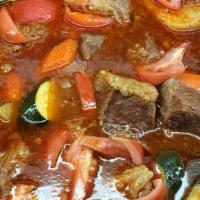 Pepena / Stewed Beef · Servidos con gallo pinto o arroz blanco, tortilla / Served with gallo pinto or white rice, t...