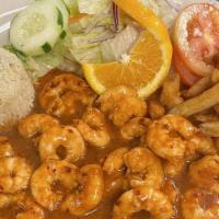 Camarones A La Diabla · Shrimps cooked in spicy sauce