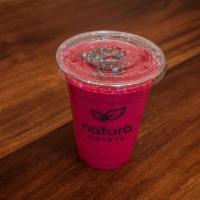 Tropical 16 Oz · Pitaya, strawberries, mango, pineapple, orange juice & chia seeds.