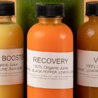 Immunity Booster · Ginger, lemon, lime, and raw honey.