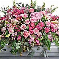 Beautiful Memories Casket Spray
 · Like your beautiful memories, this dramatic spray of pink hydrangea, roses and lilies will t...