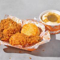 2Pcs Signature Chicken Dinner · Two pieces of our signature chicken. Served with 1 regular side & a biscuit.