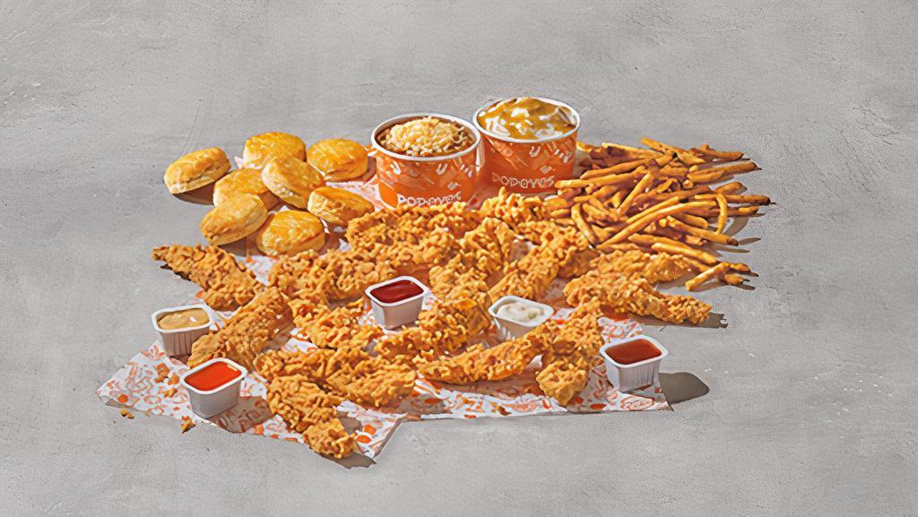 16 Handcrafted Tenders Family Meal · Sixteen of our handcrafted marinated chicken tenders. Served with 3 large sides, 8 biscuits & signature dipping sauces.