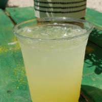 Lemonade · Fresh squeezed lemons, organic raw cane sugar, filtered water.