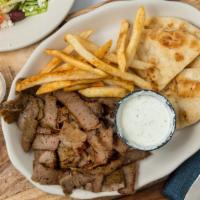 Gyro Platter
 · Includes meat, pita, french fries & side greek salad.