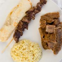 Greek Combo (Regular)
 · Includes gyro meat (lamb, beef, or chicken), pita bread, spinach pie & 2 dolmades.