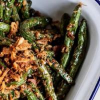 Cantonese Chili Long Bean · Green bean sauteed in chili mix and savory brown sauce.