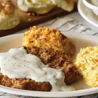 Grandpa'S Country Fried Breakfast · Two eggs* with choice of Breakfast Side plus Country Fried Steak or Fried Sunday Homestyle C...