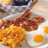 Old Timer'S Breakfast · Two eggs* with choice of Breakfast Side plus Thick-Sliced Bacon or Smoked Sausage. Served wi...