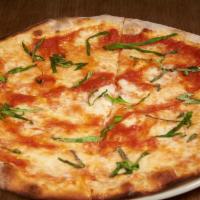 Margherita · San marzano tomato, mozzarella, basil, olives.