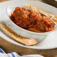 Meatballs · Serafina signature dish. Homemade meatballs, tomato sauce, ricotta.