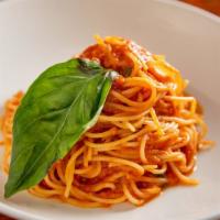Spaghetti Pomodoro · San Marzano Pomodoro sauce, basil.