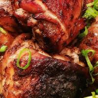 Jair'S Jerk Chicken · Chopped marinated dark meat jerk chicken
