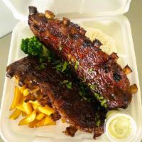 Barbecue Ribs · Two sides included.