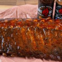 Melissa'S Rib Sampler · Enjoy amazing World Championship Ribs.  One slab of St. Louis cut spare ribs and one slab of...