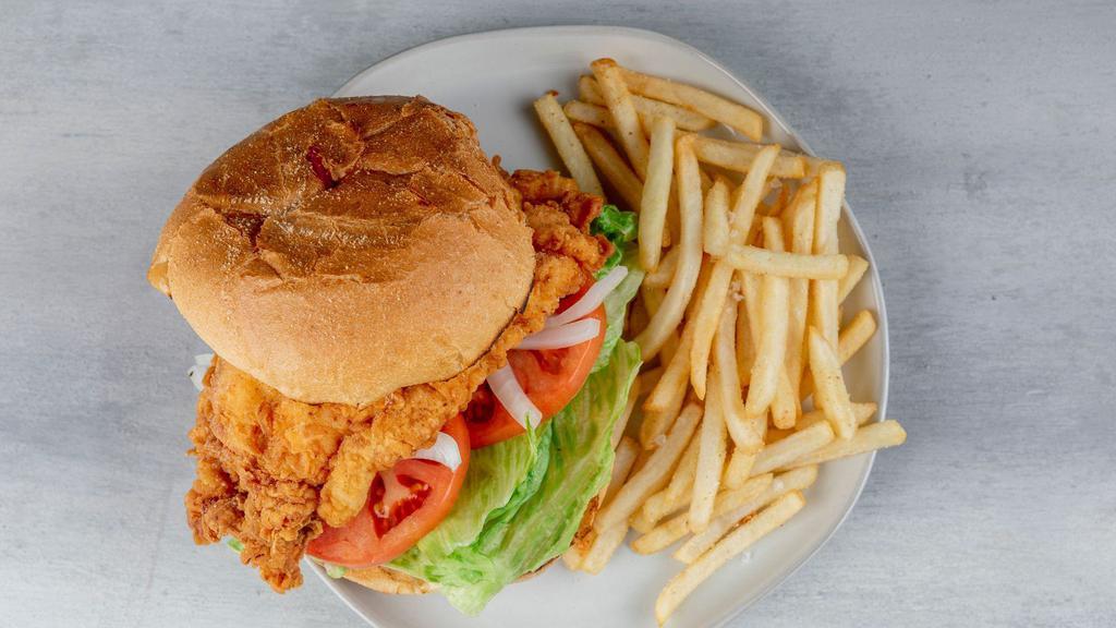 Grouper Sandwich · Served on a kaiser roll with caribbean sauce and sweet potato fries.