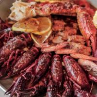The Reel Catch · Pick one option from two clusters of snow crab legs or one cluster of snow crab leg and one ...