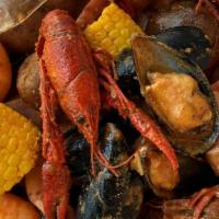 Cajun Boil · Serve with 1/2 lb of crawfish, 1/2 lb of black mussels, and 1/2 lb of shrimp(head off) inclu...