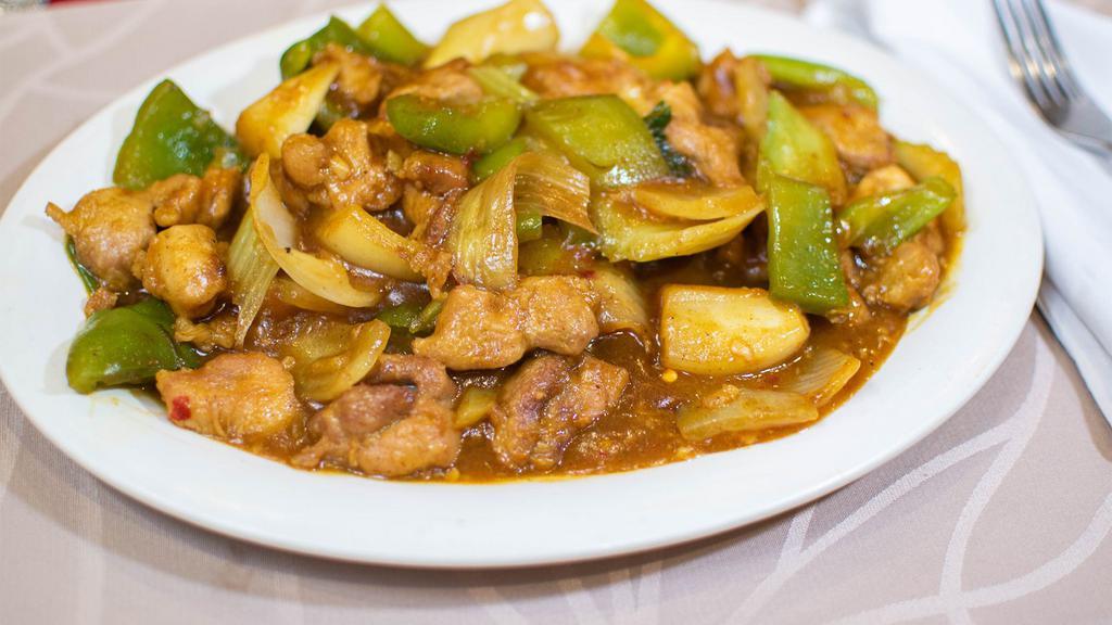 Curry Chicken · Boneless chicken and mixed vegetables with special curry sauce.