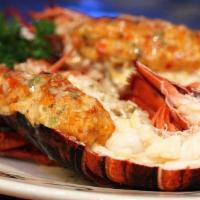 Broiled Stuffed Lobster With Savory Crab Stuffing · 1.5 lb, drawn butter.