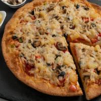 Vegan Vegetarian · Sarpino's traditional pan pizza is baked to perfection with Daiya Mozzarella cheese and the ...