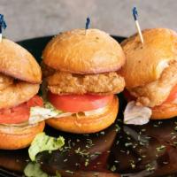 Fish Sliders With Fries Sandwich · 