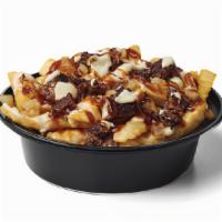 Milo'S Fries · Milo's original seasoned fries topped with chopped burger, grilled onions, queso, and Milo's...