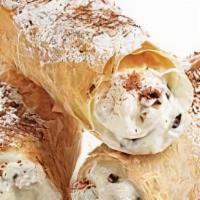 Chocolate Chip Cannoli  · A classic cannoli dessert, with chocolate chips! 4 per order.