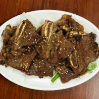 Sliced Beef Ribs · Grilled, marinated sliced short beef ribs. Premium meat, Korean style, served with rice and ...