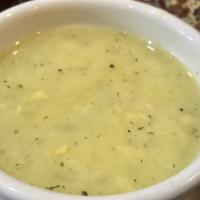 Avgolemono · Chicken lemon soup.