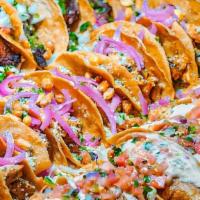 Party Taco Platter · Comes with a total of 30 tacos with chips.