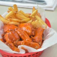 Chicken Wings Party Platter · 20 pieces. Whole wings. comes with fries