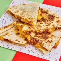 Pulled Beef Barbacoa Quesadillas · Pulled beef barbacoa with shredded cheese, queso, and your choice of sauce.