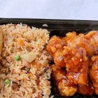 General Tso'S Chicken · Spicy. Marinated chunk chicken, deep-fried crispy and sautéed with house special brown sauce...