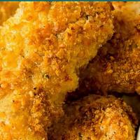Chicken Tenders · Chicken breast strips , seasoned, battered and fried crispy .
Served with fries and honey mu...