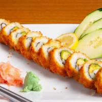 Katsu California Roll · Eight pieces roll
crabstick and avocado, breaded fried 
side spicy tuna sauce.