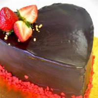 Heart Chocolate Ganache Cake 8
