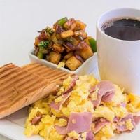 Breakfast Special · 3  scramble eggs with your choice of meat, cheese and bread. With your side of fresh fruit o...