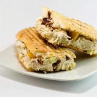 Pastry Is Art Signature Sandwich · Our Signature Sandwich!. Oversized chicken sandwich, with brie cheese, caramelized pecans an...