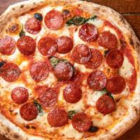 Calabria Pizza (Pepperoni) · San Marzano tomato sauce, fior di litte mozzarella, and calabrese salame.