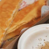 #1 Tostada Y Cafe Con Leche · Buttery cuban toast + Cafe con Leche