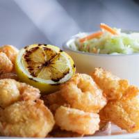 Crispy Shrimp Platter · Coleslaw, fries, cocktail sauce