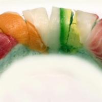 Rainbow Roll · crab ,avocado ,cucumber ,4 Assorted Fish