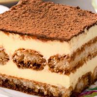 Tiramisu · An italian tradition made from scratch with sweetened marscapone, ladyfingers, and a hint of...